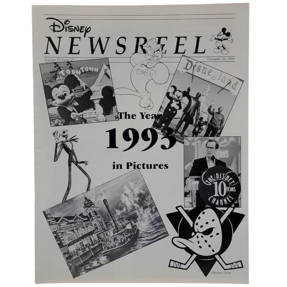 VTG 90s Disney Newsreel 1993 Year‎ in Pictures Newsletter December 30 Employee